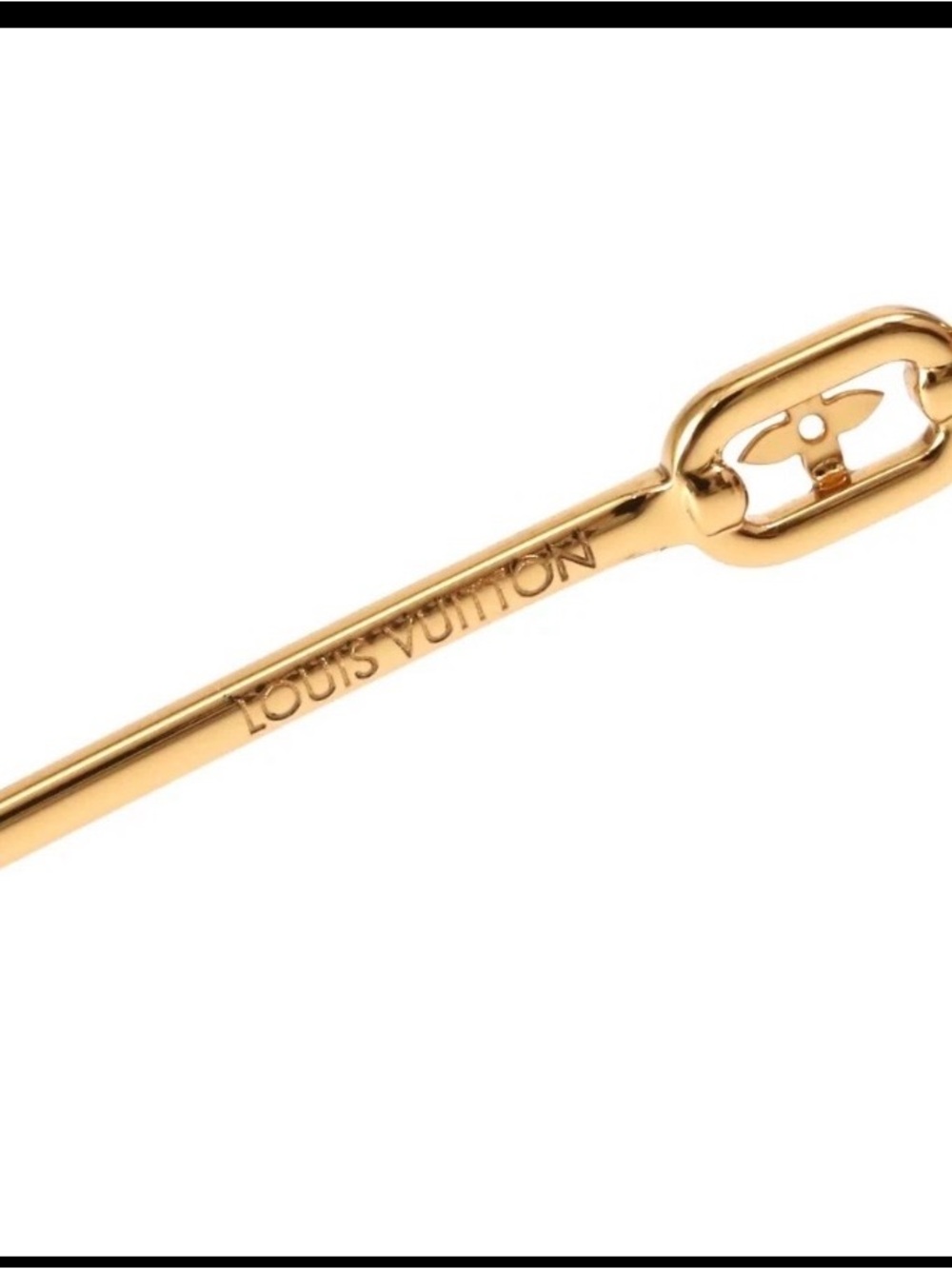 LOUIS VUITTON WOMEN'S  MY LV CHAIN SUNGLASSES Z1522E GOLD Pre-Owned Authentic - Picture 6 of 11